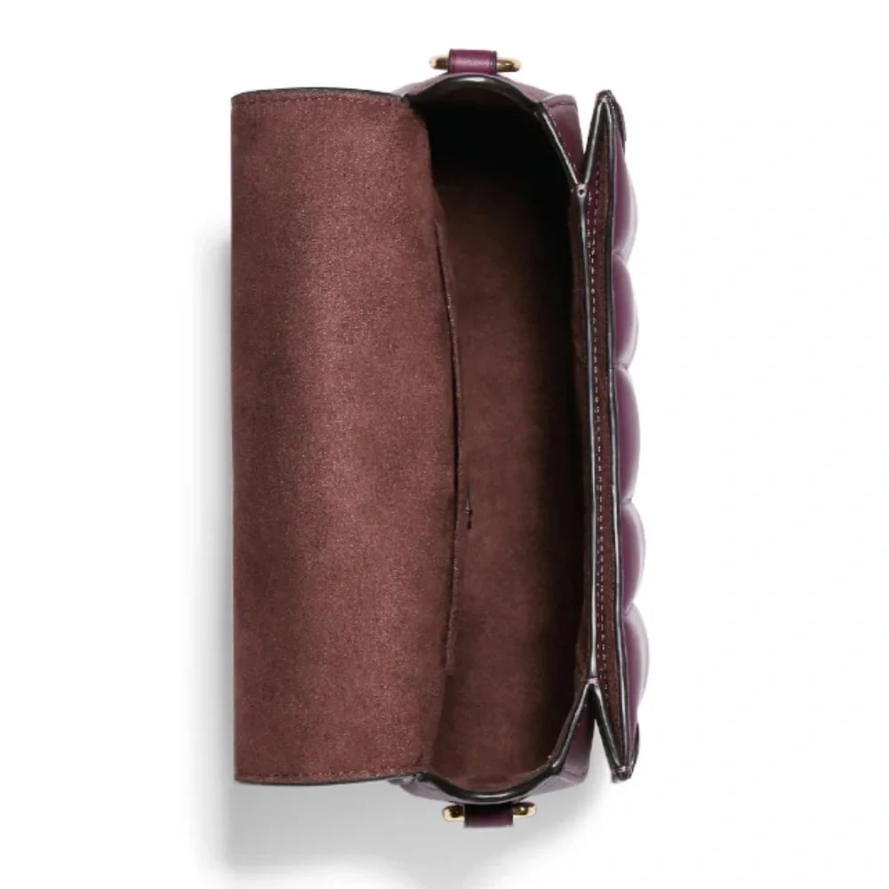 Coach C2803 Georgie Saddle Bag With Quilting Boysenberry - Picture 5 of 8